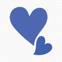 Blue heart illustration design on a white background vector