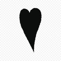 Black heart design on the white background vector