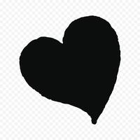 Black heart design on white background vector