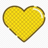 yellow heart element design on the white vector