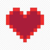 Red heart element design on the white background vector