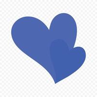 Blue heart illustration design on white vector