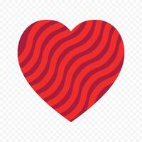 Red heart element design on a white background vector