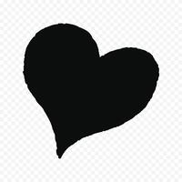 Black heart design on a white background vector
