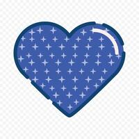 Blue heart isolated design on white vector