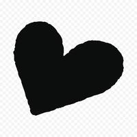 Black heart design on the white vector