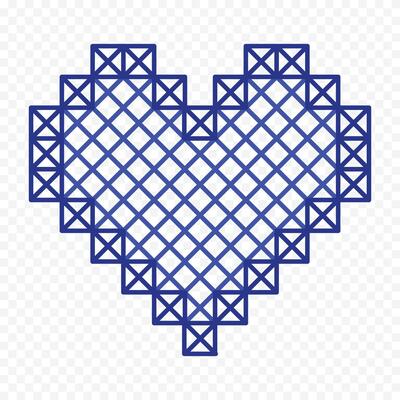 Blue heart isolated illustration on white background