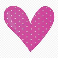 Pink heart element on white background vector