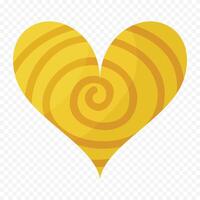 yellow heart element on white background vector