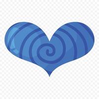 Blue heart element on white background vector