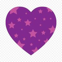 Purple heart element on the white background vector