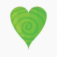 Green heart element on a white background vector