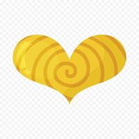 yellow heart element on a white background vector