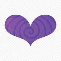Purple heart element on white background vector