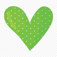 Green heart element on white background vector