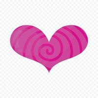 Pink heart element on the white background vector