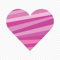 Line Filled Pixelated Heart on a white background vector