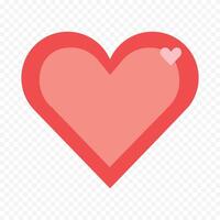 Red heart isolated on white background vector
