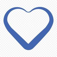 blue heart illustration on white vector