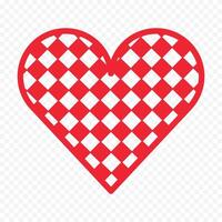 Red heart element on a white vector