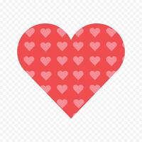 Red heart isolated on the white background vector