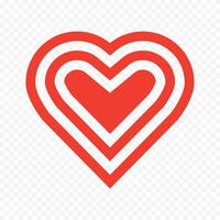 Red heart element on white vector