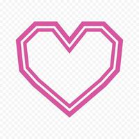 Pink heart isolated on the white background vector