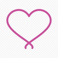 2964 Doodle hand drawn heart drawing on white background vector