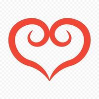 Red heart element vector