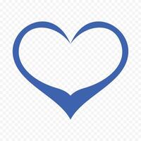 blue heart illustration on white background vector