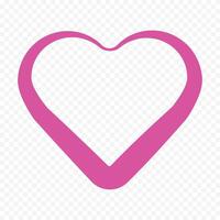 Hand drawn hearts border on a white background vector