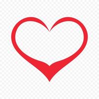 Red heart design on a white background vector