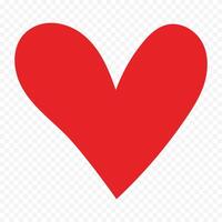 Red Heart illustration on white background vector