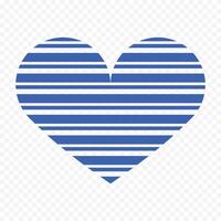 Set Of Line Filled Pixelated Heart on a white vector