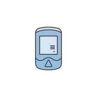 Insulin Pump With a Touchscreen Interface on a White Background vector