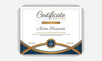 Print ready Certificate template, clean, modern and professional certificate design, creative colorful design professional layout, award certificate vector