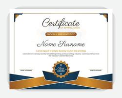 Simple idea with creative background stylish, modern, unique, professional, elegant award certificate, elegant certificate of appreciation template vector