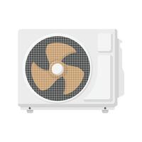 AC Condenser Unit Flat Illustration. Clean Icon Design Element on Isolated White Background vector