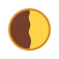 Martabak Pancake Chocolate and Cheese Cartoon Flat Illustration. Clean Icon Design Element on Isolated White Background vector