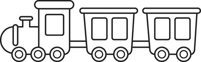 Train Outline Icon vector