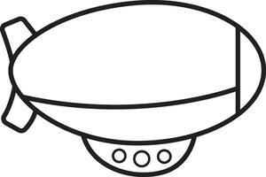 Airship Outline Icon vector