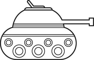 Tank Outline Icon vector