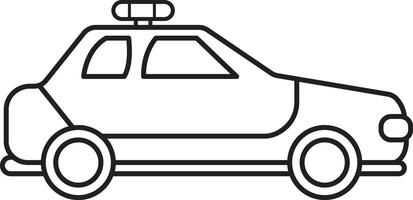Police Car Outline Icon vector