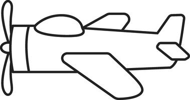 Monoplane Outline Icon vector