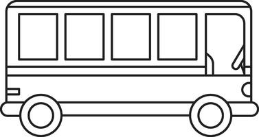 School Bus Outline Icon vector