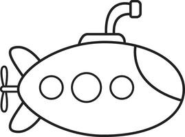 Submarine Outline Icon vector