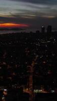 Aerial Nigth Dark City View video