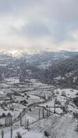 Winter Mountains Aerial View video