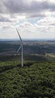 Aerial Drone Wind Turbine Rotating video