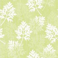 Seamless pattern with white leaves on green background vector